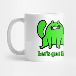 Funny Cat Design - Let's get Lit Mug